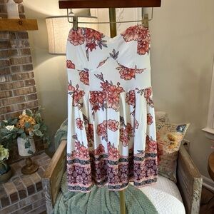 NBD Floral Kids Casual Dress - White and Pink